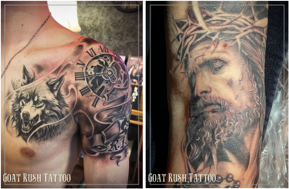 狼とキリストのタトゥー 狼とキリストのタトゥー