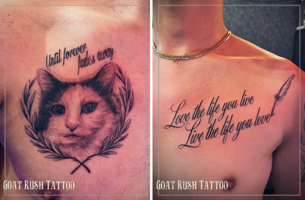 猫のタトゥー レタリングタトゥー 猫のタトゥー レタリングタトゥー